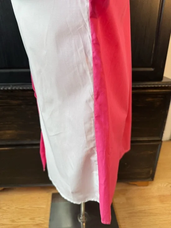 Colorblock Pink & White Button-Up Blouse - Picture 16 of 16